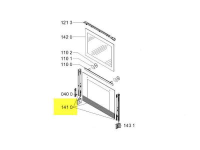 Poignee de porte assemblee rep1100 pour four ikea - 481010501143
