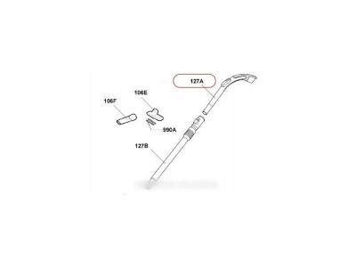 Poignee flexible complete pour aspirateur electrolux