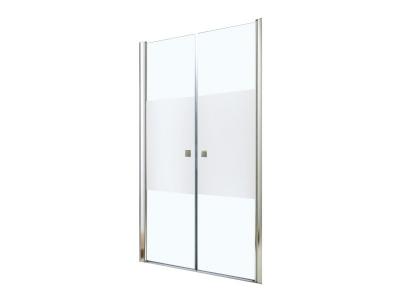 Fa&ccedil;ade FRISCO - Portes battantes 90x194,5cm - Verre tremp&eacute; G - Finitions chrom&eacute;
