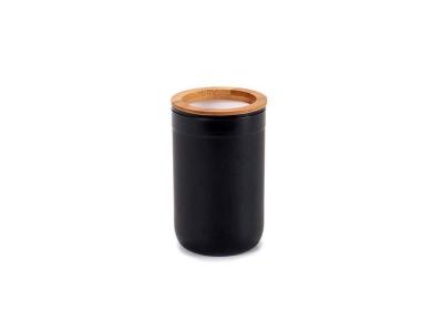 Wadiga - Porte Brosse &agrave; Dents Noir et Bambou - Noir