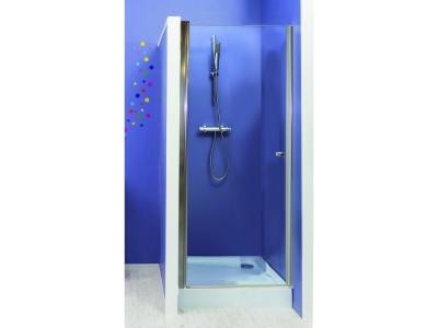 Fa&ccedil;ade FRISCO - Portes pivotantes 80x194,5cm - Verre tremp&eacute; T - Finitions chrom&eacute;
