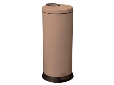 Rossignol - Poubelle de cuisine &agrave; p&eacute;dale 30L magic - Beige fonc&eacute;