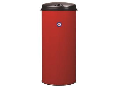 Poubelle &agrave; ouverture automatique 45L en M&eacute;tal Rouge clair