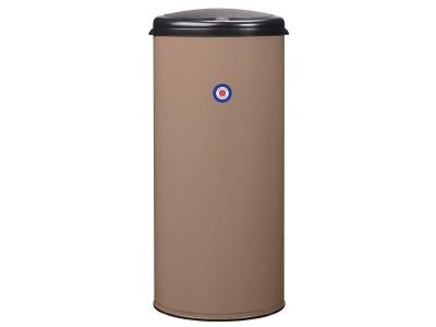 Poubelle &agrave; ouverture par pression 45L en M&eacute;tal Beige fonc&eacute;