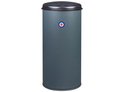 Poubelle &agrave; ouverture par pression 45L en M&eacute;tal Gris anthracite