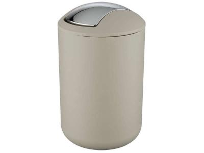 Wenko 21222100 brasil poubelle taupe 6,5 taille l dimensions 19,5 x 19,5 x 31 cm