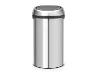 Touch bin 60 l acier bross&eacute; code h - Brabantia - Argent - Acier