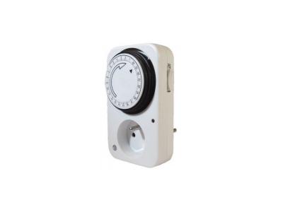 TIBELEC 560100 Prise programmateur journalier m&eacute;canique, couleur blanc