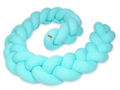 Protection tress&eacute;e pour lit b&eacute;b&eacute; turquoise 4260917
