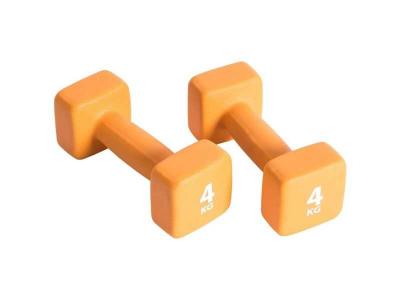 Pure2improve ensemble d'halt&egrave;res 2x4 kg n&eacute;opr&egrave;ne orange 427691