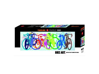 Heye Bike Art, Colourful Row 1000 Piece Panoramic Jigsaw Puzzle 