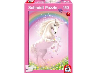 Puzzle 150 pi&egrave;ces : Licorne rose aille Unique Coloris Unique