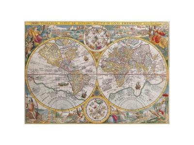 Puzzle 1500 pi&egrave;ces Ravensburger Mappemonde 1594 