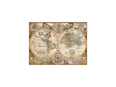Puzzle Vieille carte du monde Clementoni