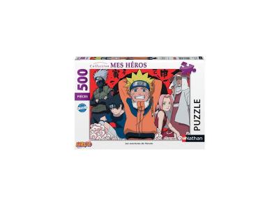 Puzzle 500 Pi&egrave;ces Nathan Les aventures de Naruto 