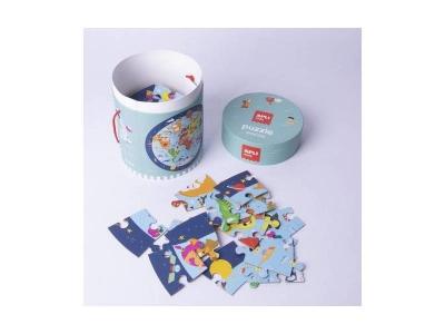 Apli Circular Mapmundi Puzzle Multicolore 5-8 Years