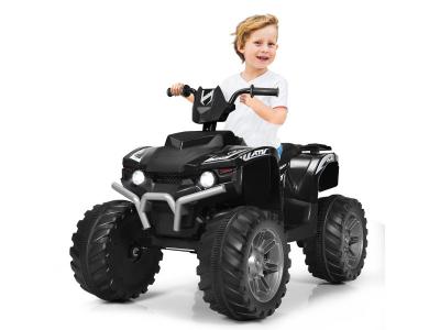 Quad &Eacute;lectrique Pour Enfants 3-7 Ans - Costway - Noir - Batterie 12v/7ah - Autonomie 1-2 Heures
