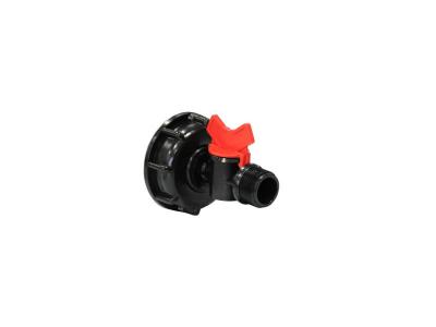 Raccord avec mini vanne filet&eacute;e 3/4 pouce male - 3/4'' BSP
