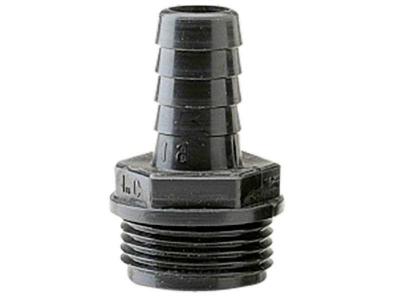 Raccord droit cannel&eacute; filet&eacute; 1"" m&acirc;le pour tuyau D. 19 mm - PRRAC1MX19 - Ribiland