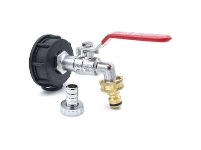 Raccord robinet en laiton chrom&eacute; sortie raccord rapide - 3/4'' BSP
