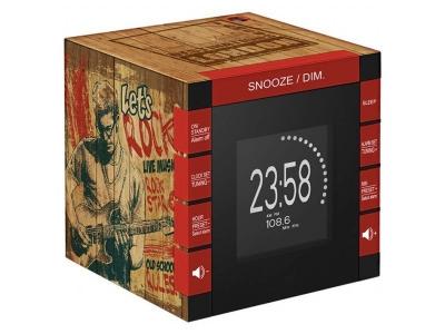 BIGBEN INTERACTIVE Radio Reveil Cube Projecteur Decor Rock Wood