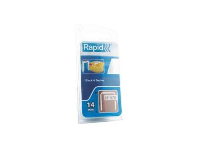 RAPID Agrafes DP galvanis&eacute;es - Fil plat - N&deg;970/14 mm