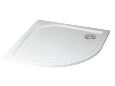Receveur HESTIA - Antid&eacute;rapant - 1/4 cercle 90cm - R&eacute;sine - Blanc - Extra-plat