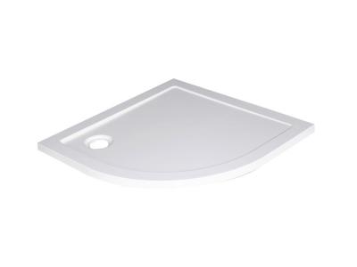 Receveur BULL - Antid&eacute;rapant - 1/4 de cercle 80cm - SMC - Blanc - Extra-plat
