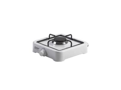 R&eacute;chaud gaz 1 feu 2100W EDM Blanc laqu&eacute; 30 x 30 x 9 cm 