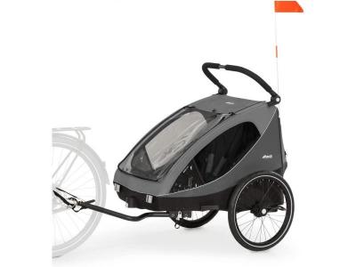 Hauck - H-51501-EN-000-S00 - Remorque V&eacute;lo Dryk Duo Gris