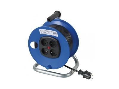 Enrouleur &eacute;lectrique RIBIMEX H05VV-F - 4 prises - 3x1,5 - 25 m