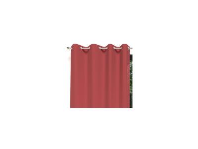 Soleil d'Ocre RIDEAU A OEILLETS 140 x 250 cm ALIX ROUGE Infroissable