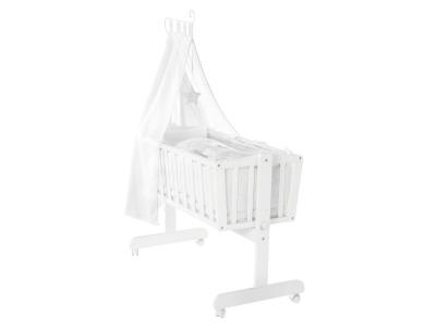 ROBA Berceau ""Fox et Bunny"" 40x90 + &Eacute;quipement Complet - Bois Blanc