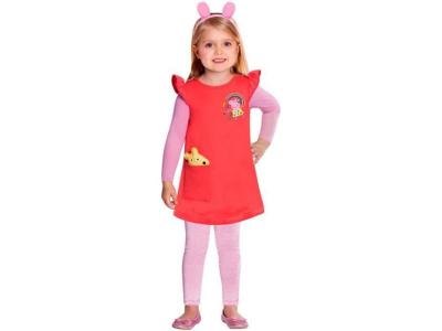 Amscan costume Peppa filles rouge/rose 2-3 ans 3-pi&egrave;ces