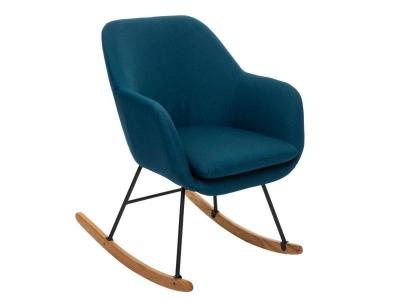 Rocking Chair Pera Bleu Canard - Atmosphera cr&eacute;ateur d'int&eacute;rieur