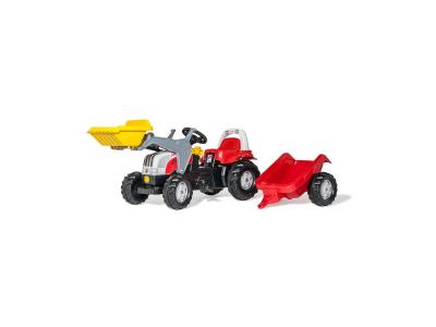 Rolly toys tracteur a pedales + remorque rollykid steyr 6165 cvt 23936