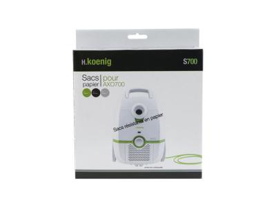 S700 h.koenig 12 sacs papier pour aspirateur AXO700 et AXO800