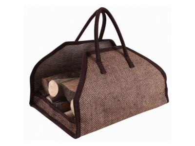 Aubry Gaspard - Sac &agrave; b&ucirc;ches en toile de jute renforc&eacute;e marron