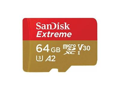 SanDisk Extreme - Micro SDXC - UHS-I U3 A2 V30 - 64 Go