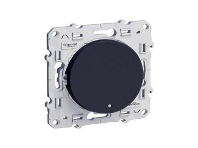 Va-et-vient avec voyant lumineux anthracite 10A &agrave; vis Odace