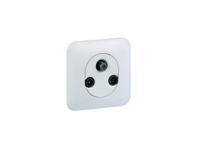 Schneider Electric - Prise tv/fm/sat Ovalis - 1 entr&eacute;e - Blanc