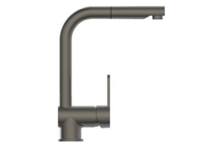 Mitigeur d'&eacute;vier avec bec r&eacute;tractable london Graphite mat Sch&uuml;tte Noir