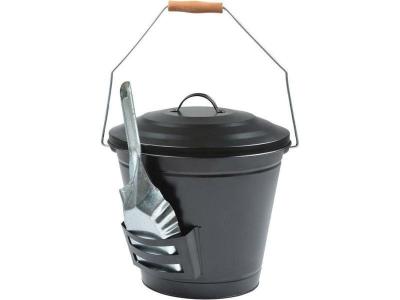 Esschert Design Seau &agrave; Cendres avec Pelle - Noir - FF288
