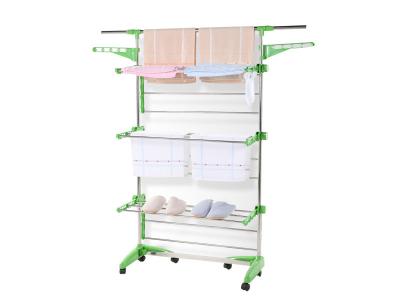 HG-5015 S&eacute;choir &agrave; linge pliable multifonction&8203 Vert - Herzberg