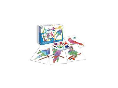 Kit cr&eacute;atif Aqyuarellum Junior Perroquets Sentosh&egrave;re