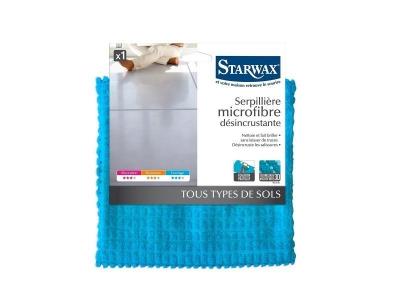 Serpill&egrave;re microfibre d&eacute;sincrustante Starwax bleu L.70 x l.50 cm