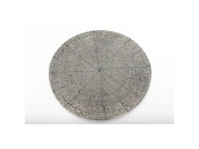 Set de table design perles Alix - Diam. 30 cm - Argent
