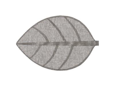 Set de table fibres de papier tress&eacute;es 50x33cm feuille - gris fonce