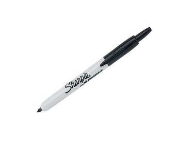 Marqueur permanent Sharpie - pointe ogive r&eacute;tractable - noir