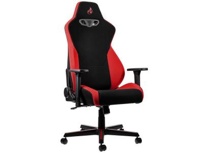 Chaise Gamer Nitro Concepts S300 Inferno Red - Noir/Rouge/Tissu/3D 